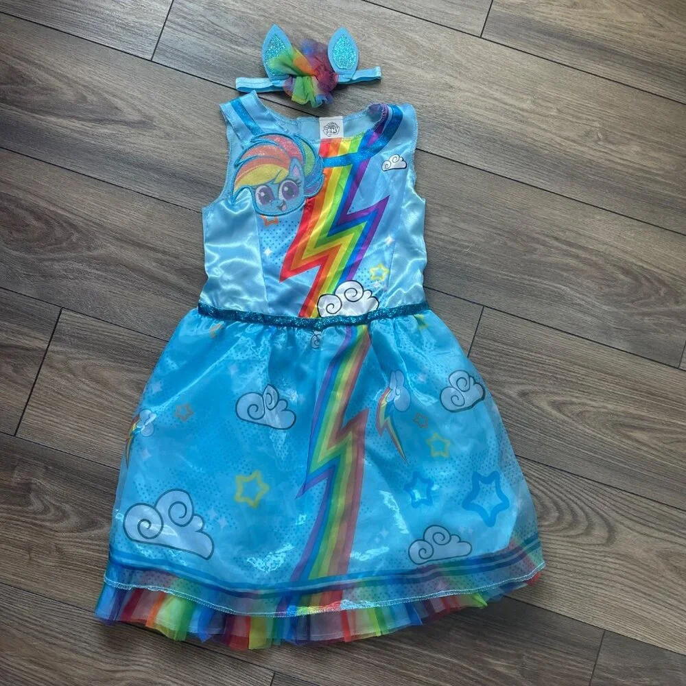 My Little Pony Rainbow Dash Costume Girls Size Medium (8-10) Halloween, Dress Up